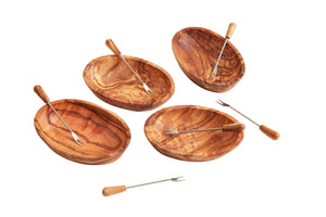 Italian Olivewood Aperitivo Set