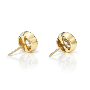 Double Bezel Old Euro Diamond Earrings
