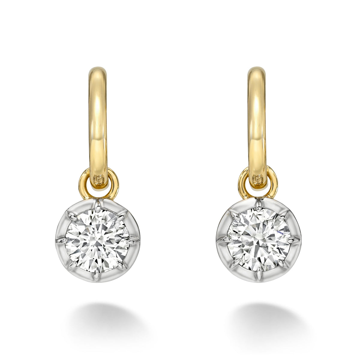Gold Diamond Drop Earring