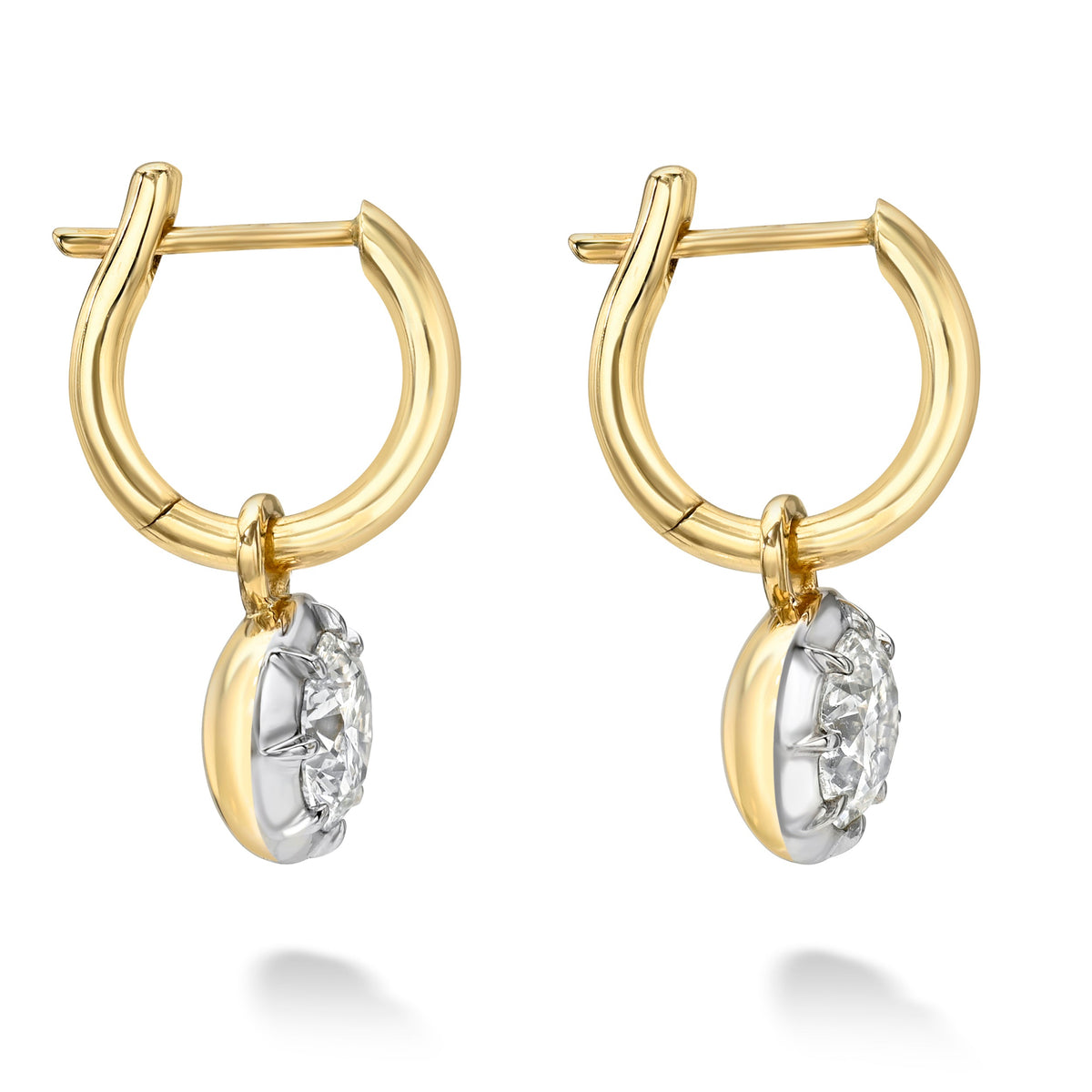 Gold Diamond Drop Earring
