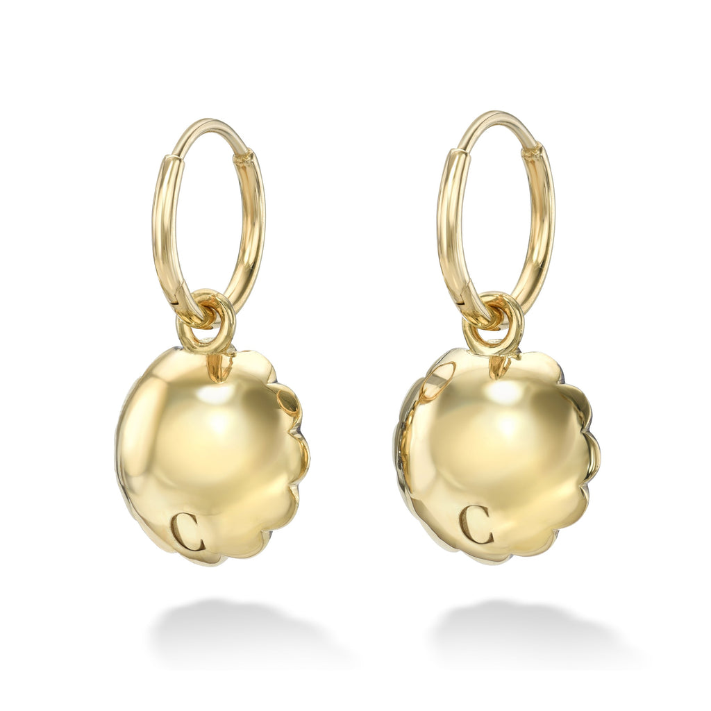 Old Euro Flower Earring