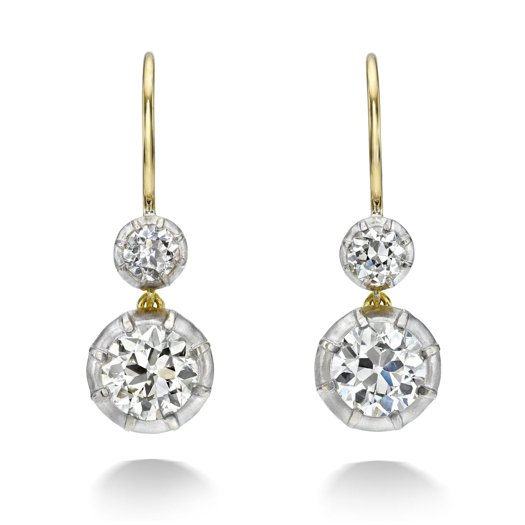 Old Euro Double Drop Earrings