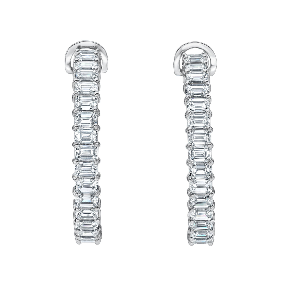 Emerald Cut  Hoops