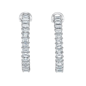 Emerald Cut  Hoops