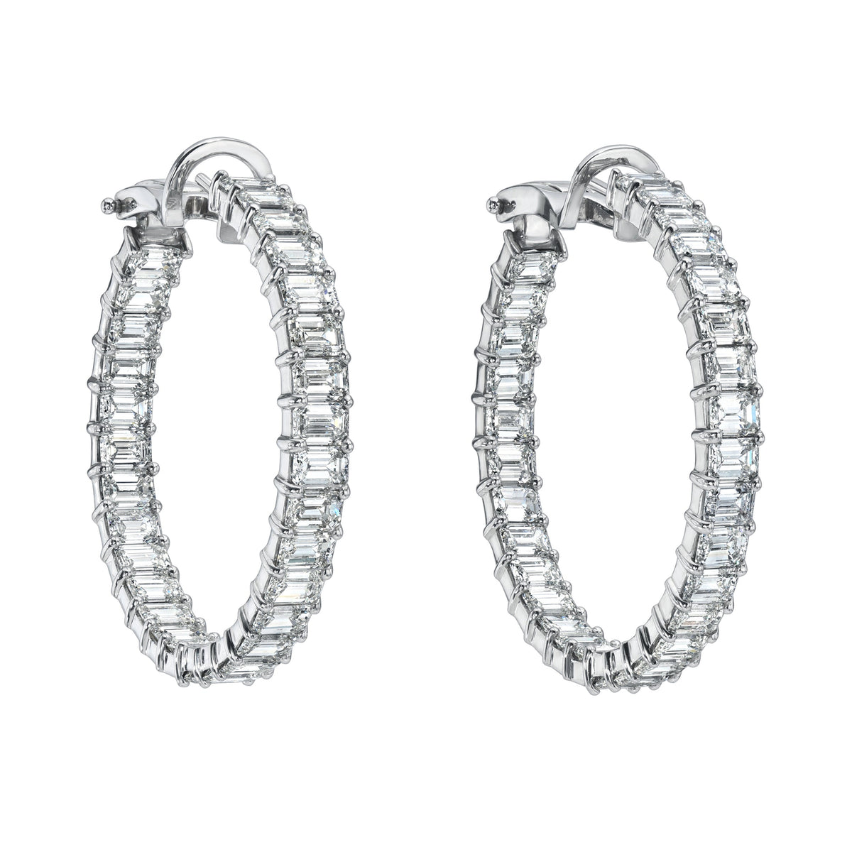 Emerald Cut  Hoops