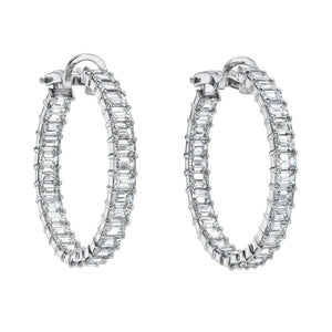 Emerald Cut  Hoops