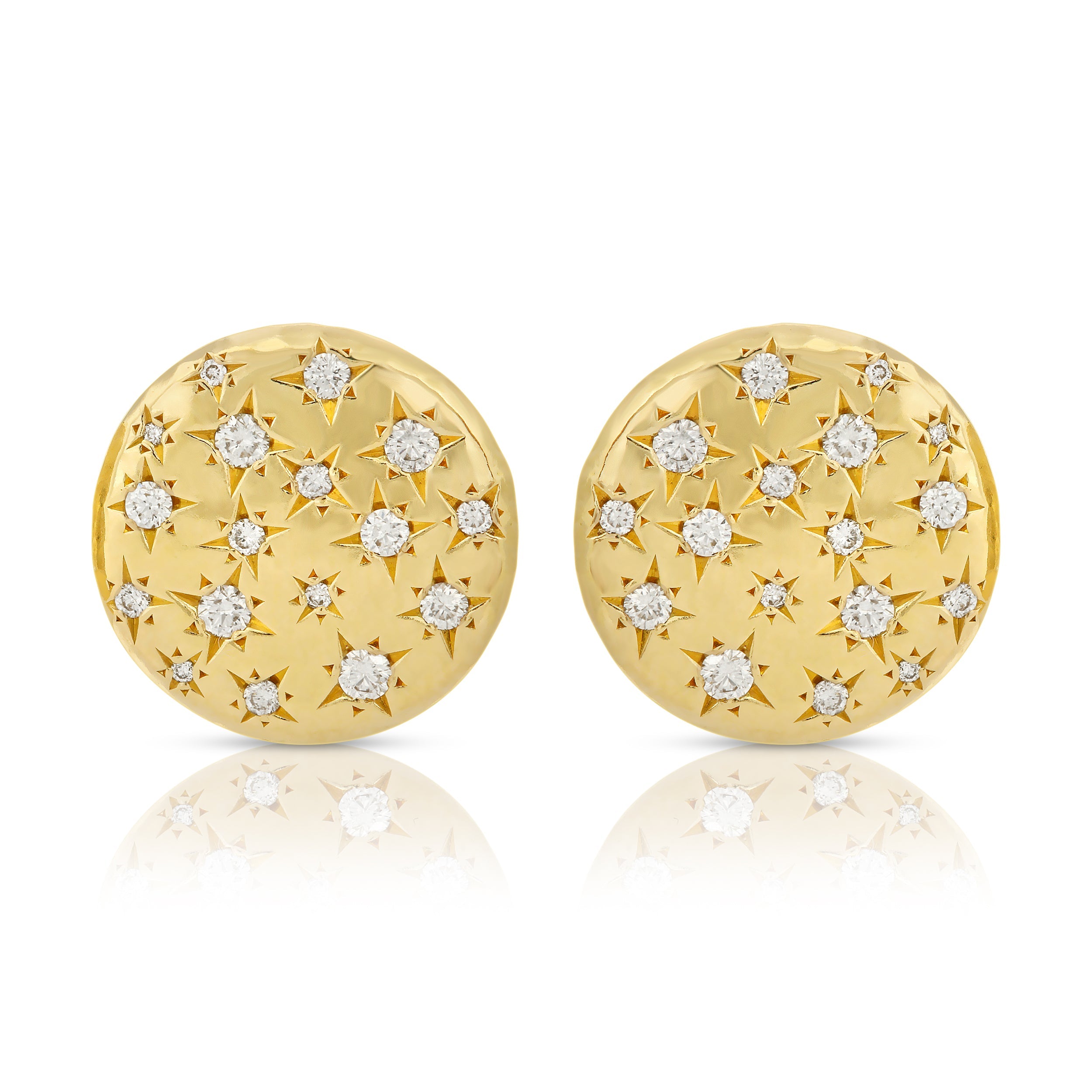 Imogen Studs - Large 18K Yellow Gold Diamonds