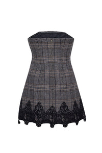 Ina Dress in Keighley Plaid Grey