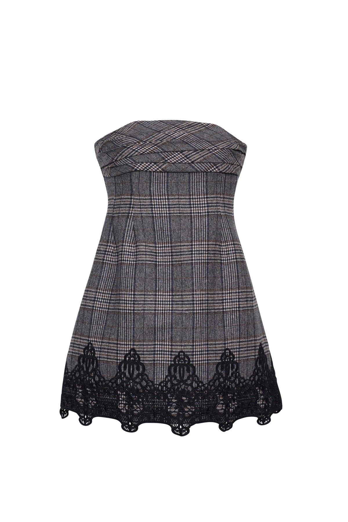 Ina Dress in Keighley Plaid Grey