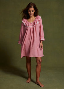 India Nighdress in Redcurrant Gingham