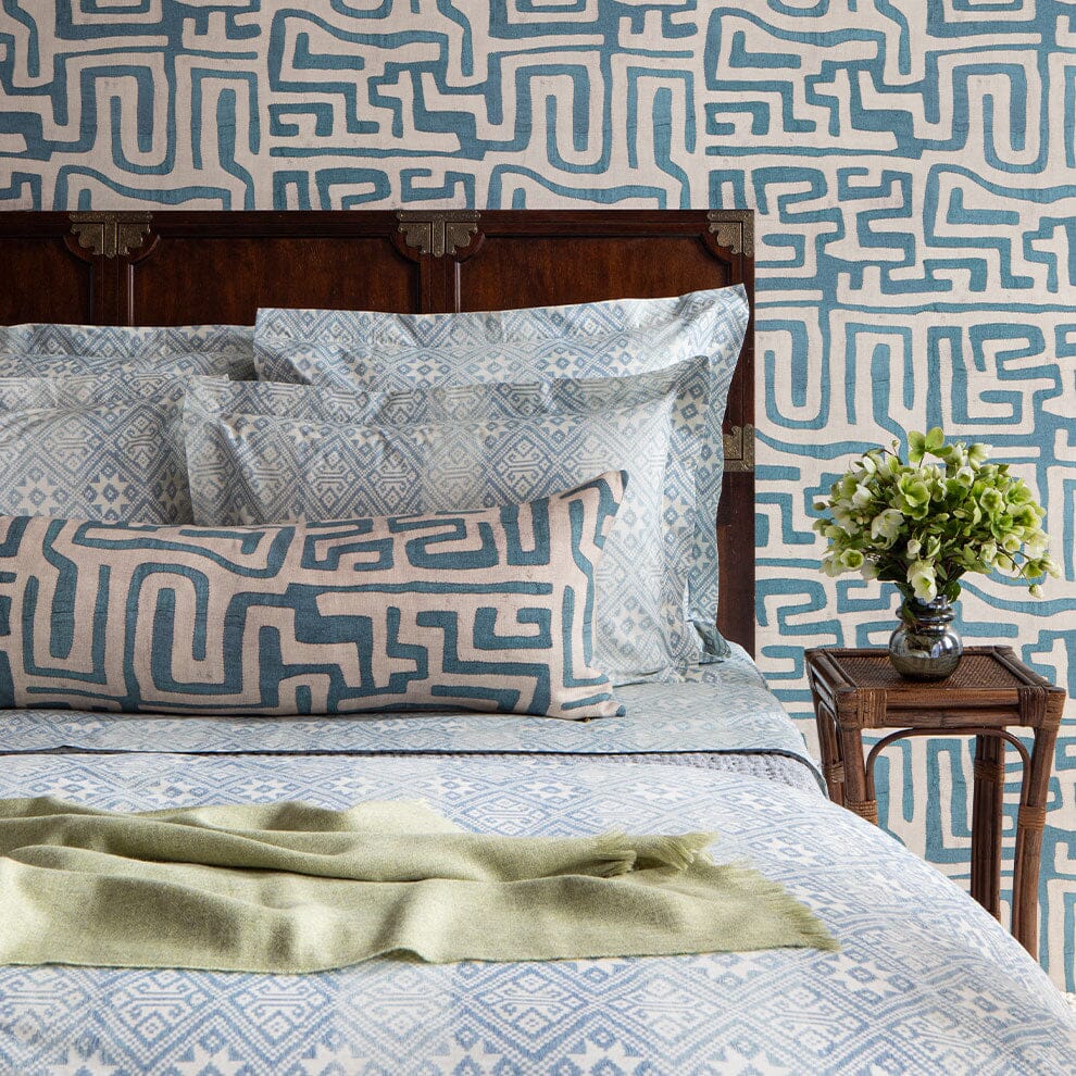 Indigo Classic Kuba Cloth Pillow Pillow St. Frank 