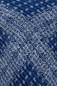 Close up of the Briggs Pant in Inkwell Paisley.