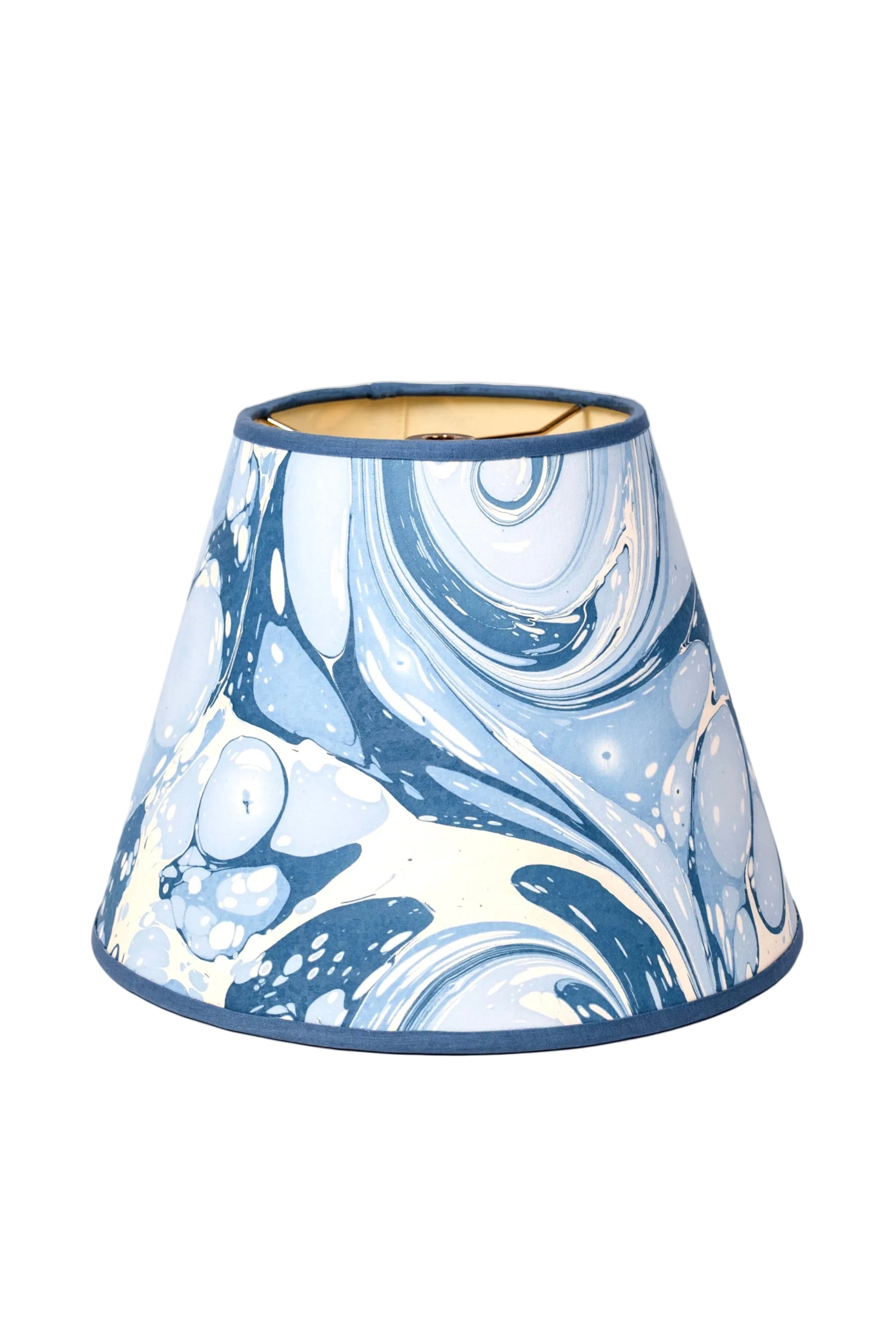 10 inch Empire Hard Back lampshade with Ocean Wave marbled paper design