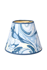 10 inch Empire Hard Back lampshade with Ocean Wave marbled paper design