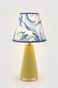10" hand-marbled empire lampshade with ocean wave pattern - Inner Child