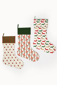 Inner Child blockprint holiday seashell stocking