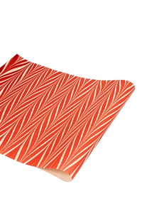 Hand-Marbled Candy Cane Gift Wrapping Paper Sheet, Set of 5
