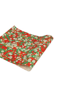 Hand-Marbled Christmas Gems Gift Wrapping Paper Sheet
