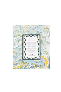 Hand-Marbled Large Wall Picture Frame 5x7 in Blue
