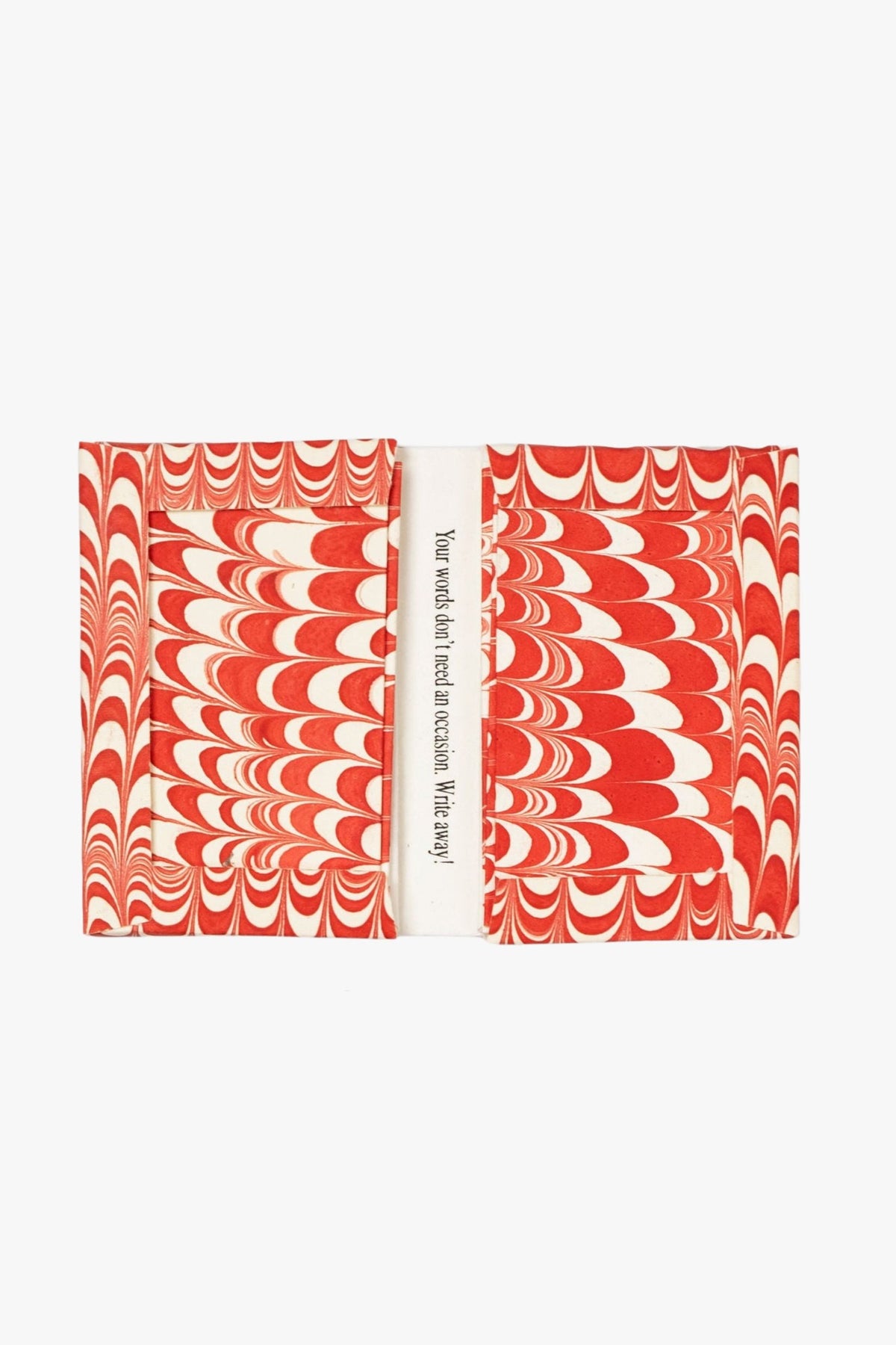 Hand-marbled notecards in candy cane swirl pattern, set of 8 from Inner Child