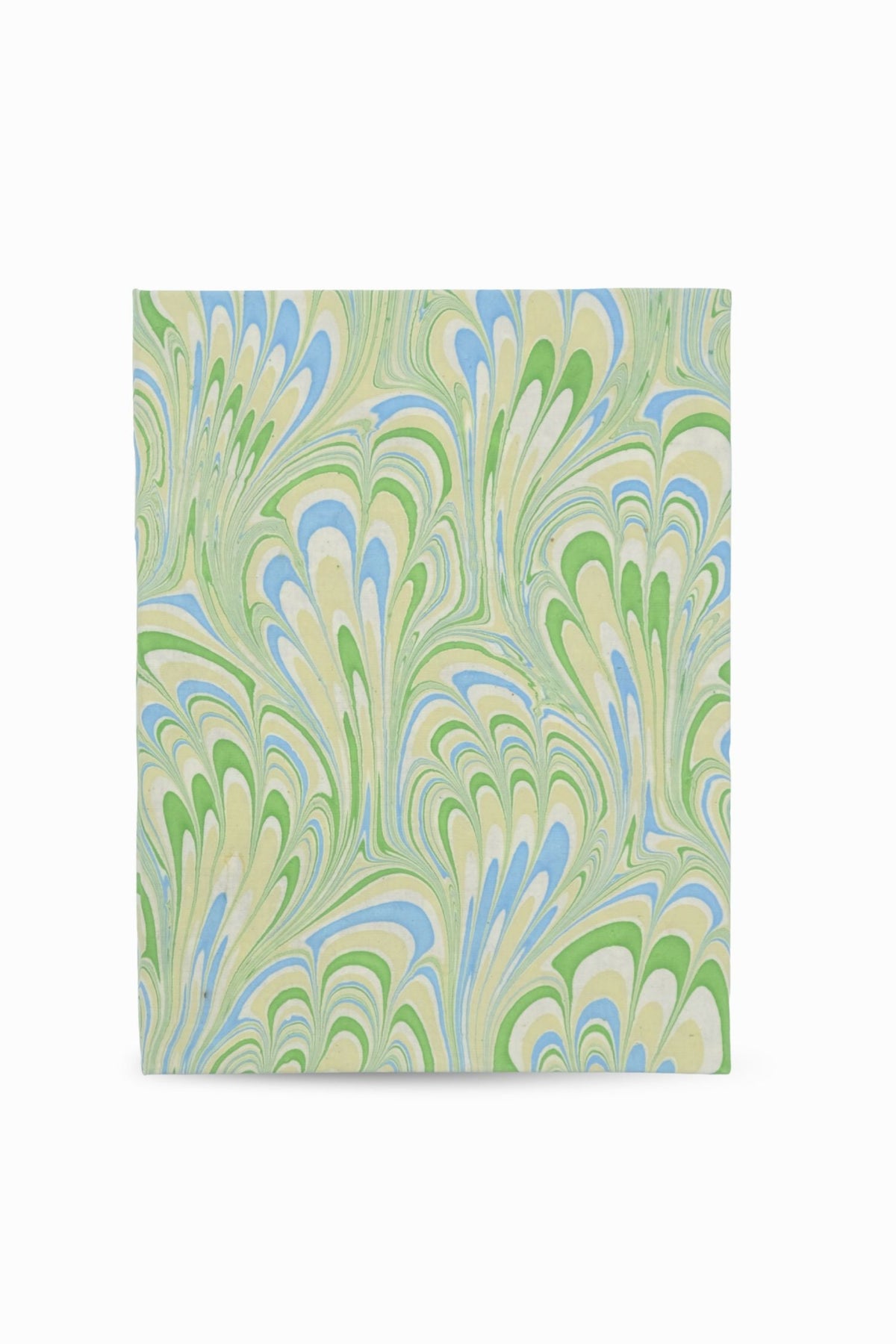 Hand-marbled pattern, seaglass peacock swirls