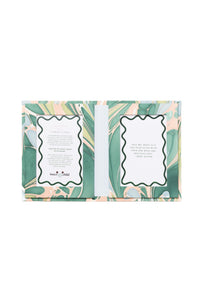 Hand-Marbled Picture Frame Folding Book 4x6 in Green & Pink