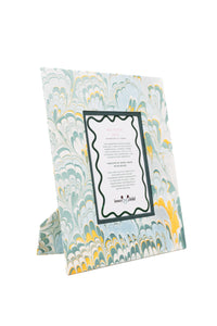 Hand-Marbled Large Wall Picture Frame 5x7 in Blue