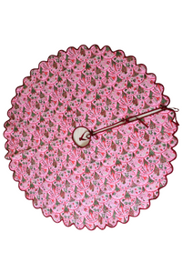 Reversible Holiday Arch Stripes scallop-edged tree skirt