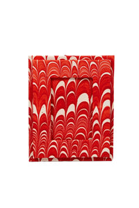 Mini Hand-Marbled Picture Frame Ornament in Candy Cane Swirl
