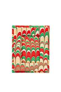 Mini Hand-Marbled Picture Frame Ornament in Holiday Jingle
