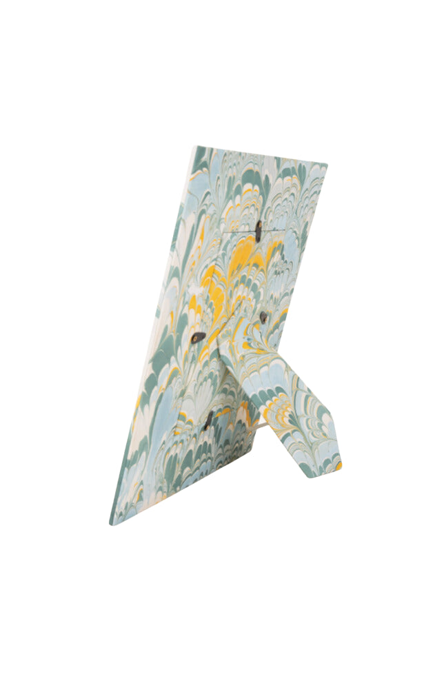 Hand-Marbled Large Wall Picture Frame 5x7 in Blue