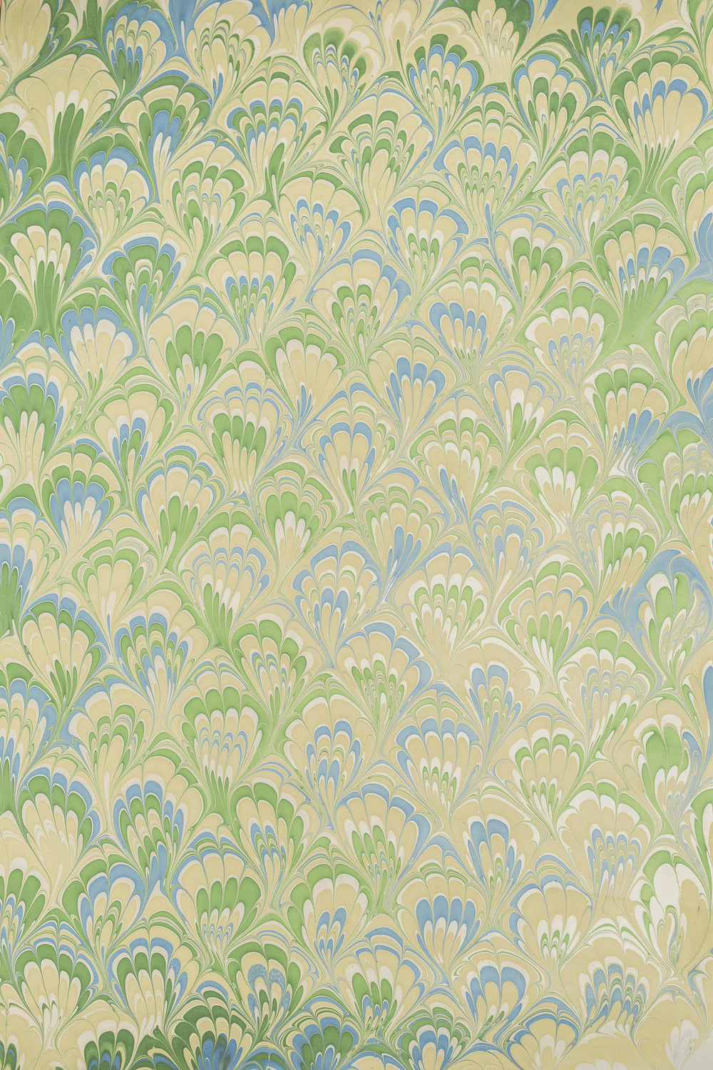 Inner Child hand-marbled mini frame design showcasing repeating green/blue/cream patterns