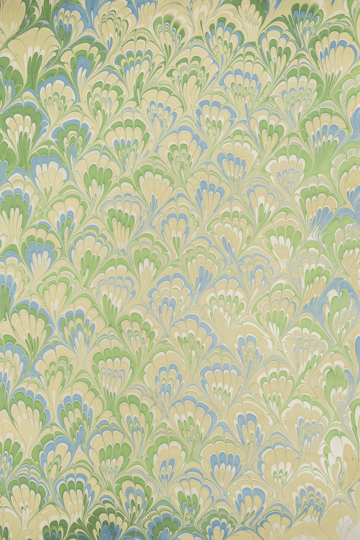 Inner Child hand-marbled mini frame design showcasing repeating green/blue/cream patterns