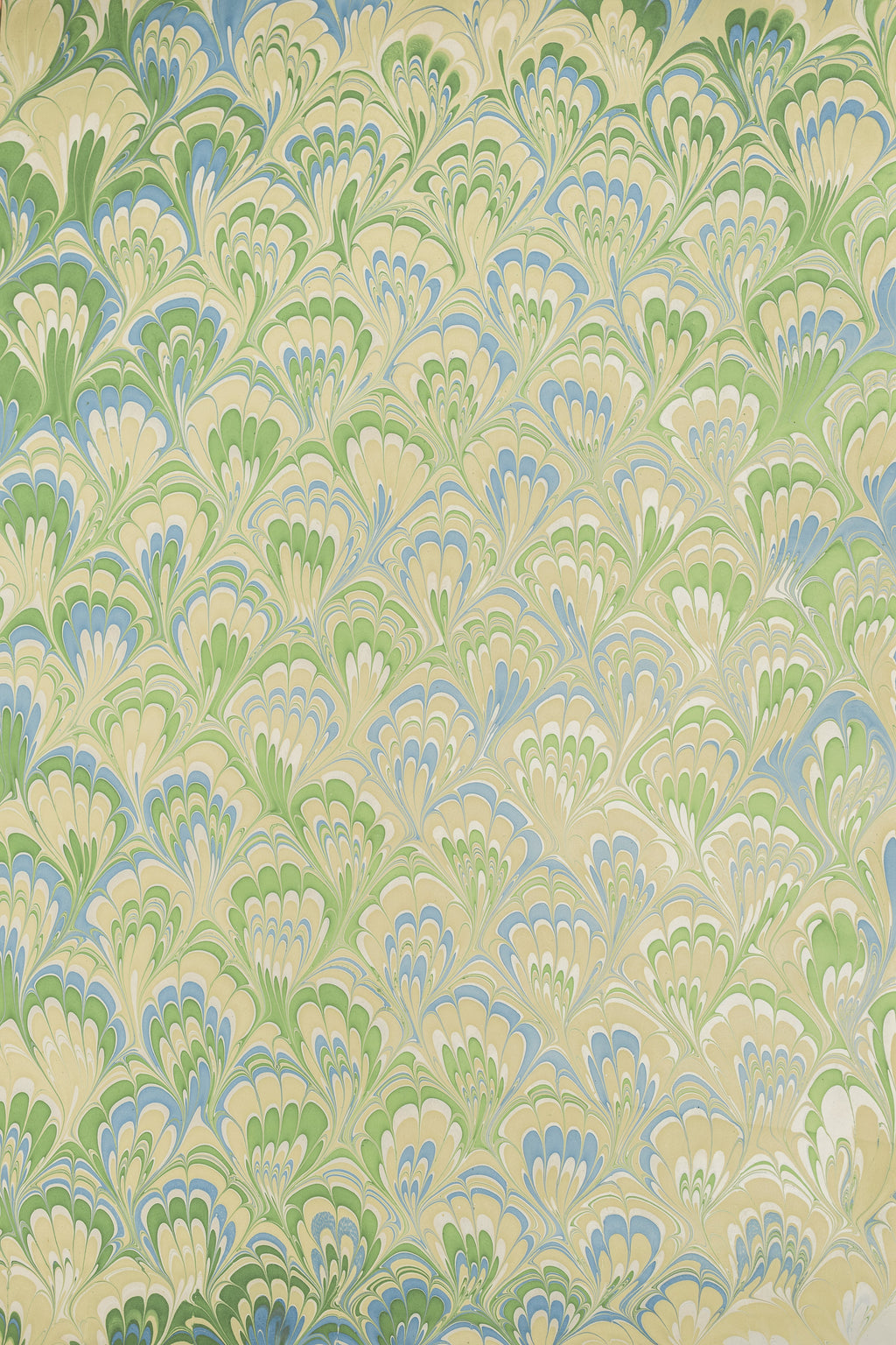 Inner Child hand-marbled mini frame design showcasing repeating green/blue/cream patterns