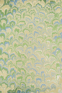 Inner Child hand-marbled mini frame design showcasing repeating green/blue/cream patterns