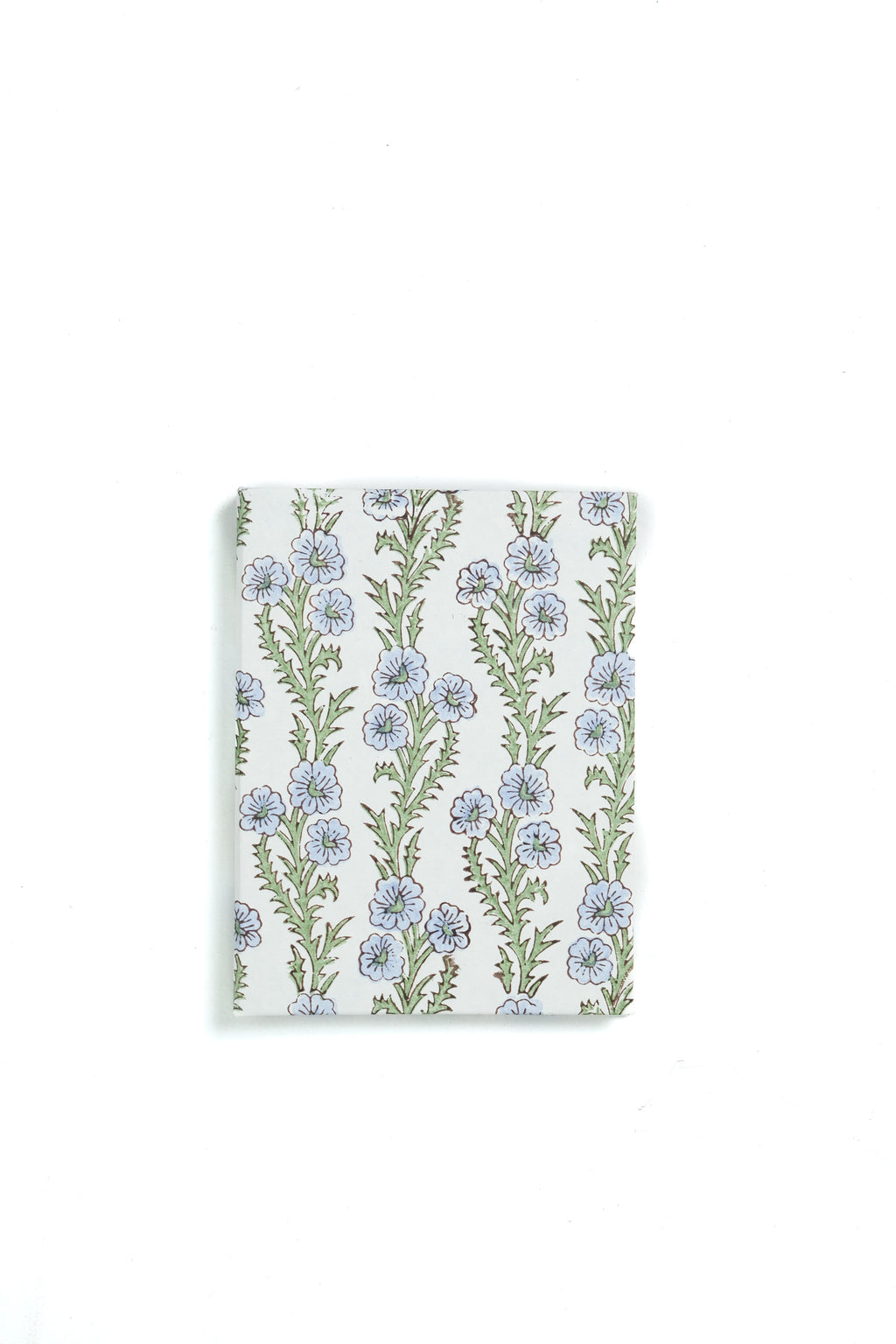 Light blue flower blockprint square picture frame from Inner Child