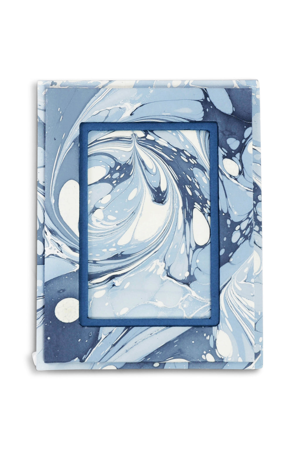 Hand-marbled Ocean Wave pattern 4x6 picture frame from Inner Child