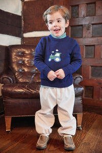 Banded Pant in Stone Corduroy