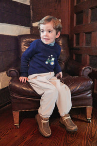 Banded Pant in Stone Corduroy