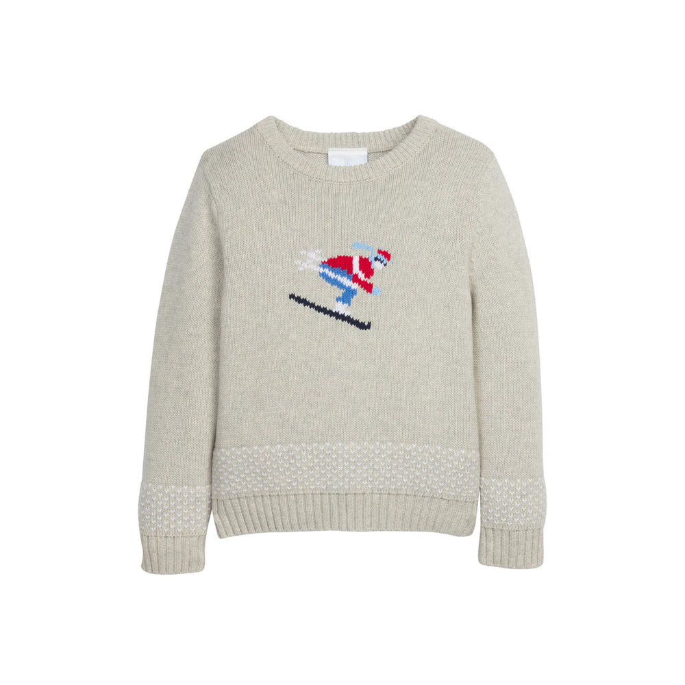 Intarsia Sweater in Ski
