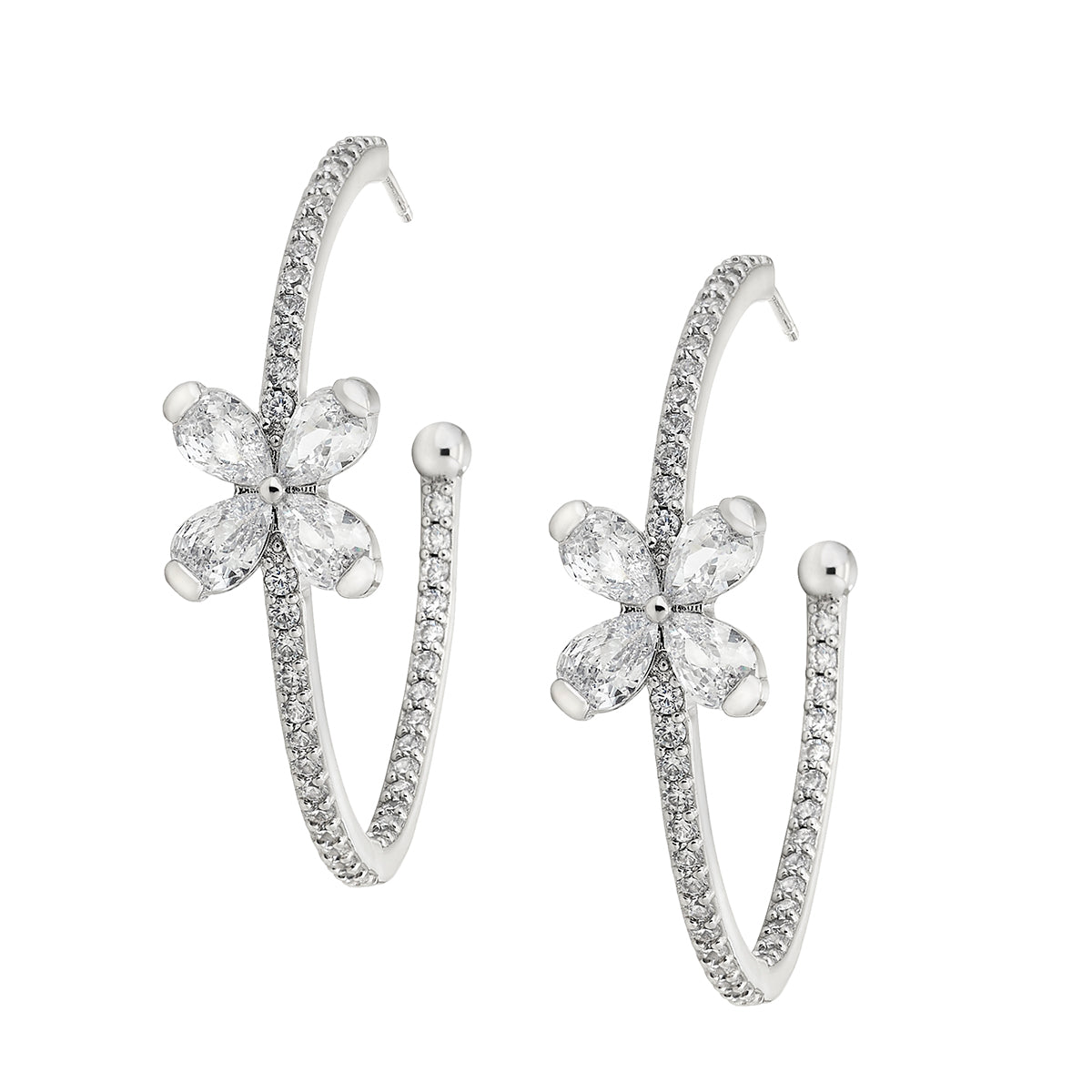 Iona Hoop in White Gold