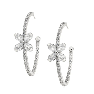 Iona Hoop in White Gold