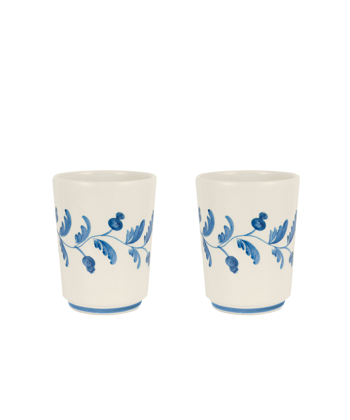 Rebecca Udall Iris Ceramic Pair of Tumblers, Denim, Cut Out