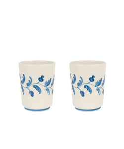 Rebecca Udall Iris Ceramic Pair of Tumblers, Denim, Cut Out