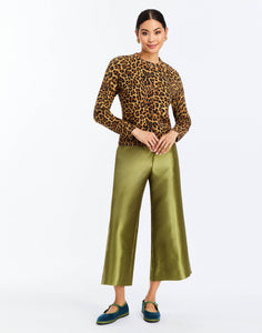 Isabel Cardigan in Leopard Brown