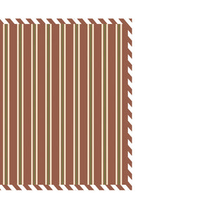 The Isabelle Napkin in Chestnut Stripe, Set of 4