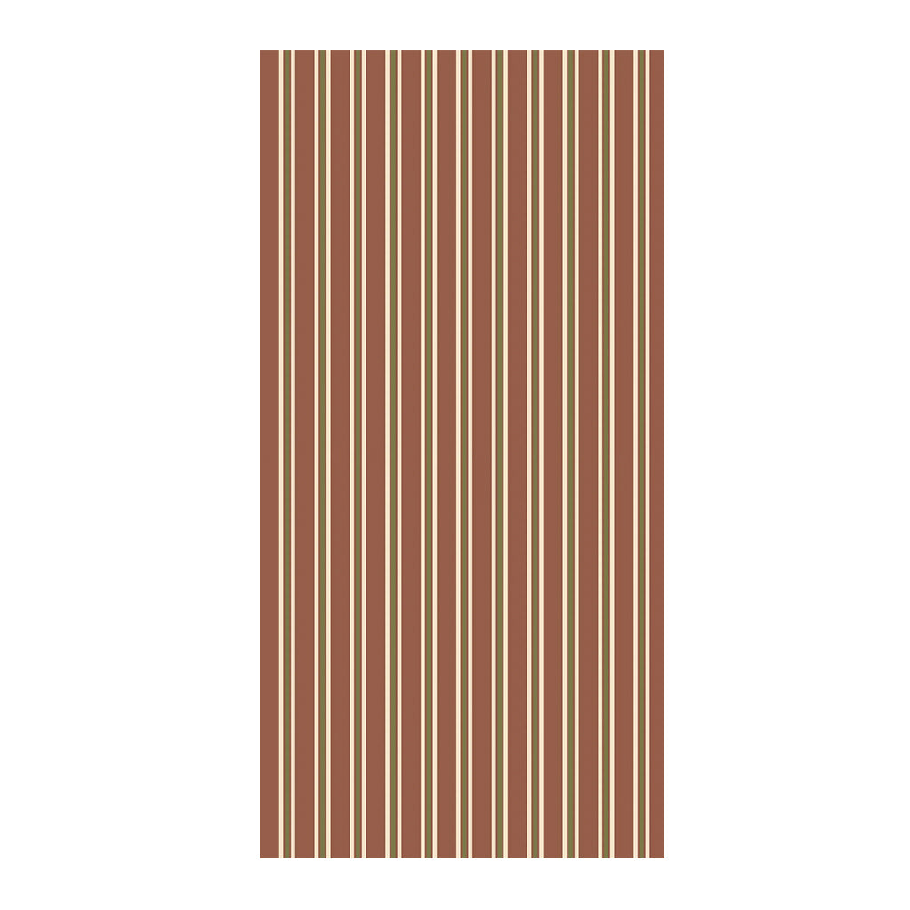 The Amelia Tablecloth in Chestnut Stripe