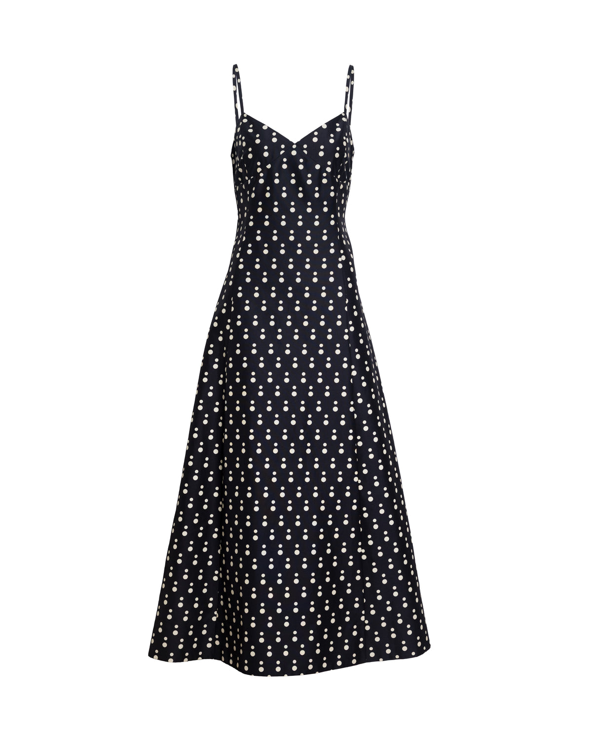 Isabelle Dot Dress in Noir/Ivory