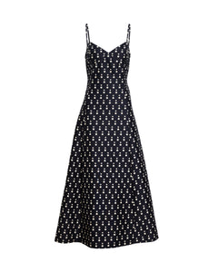 Isabelle Dot Dress in Noir/Ivory