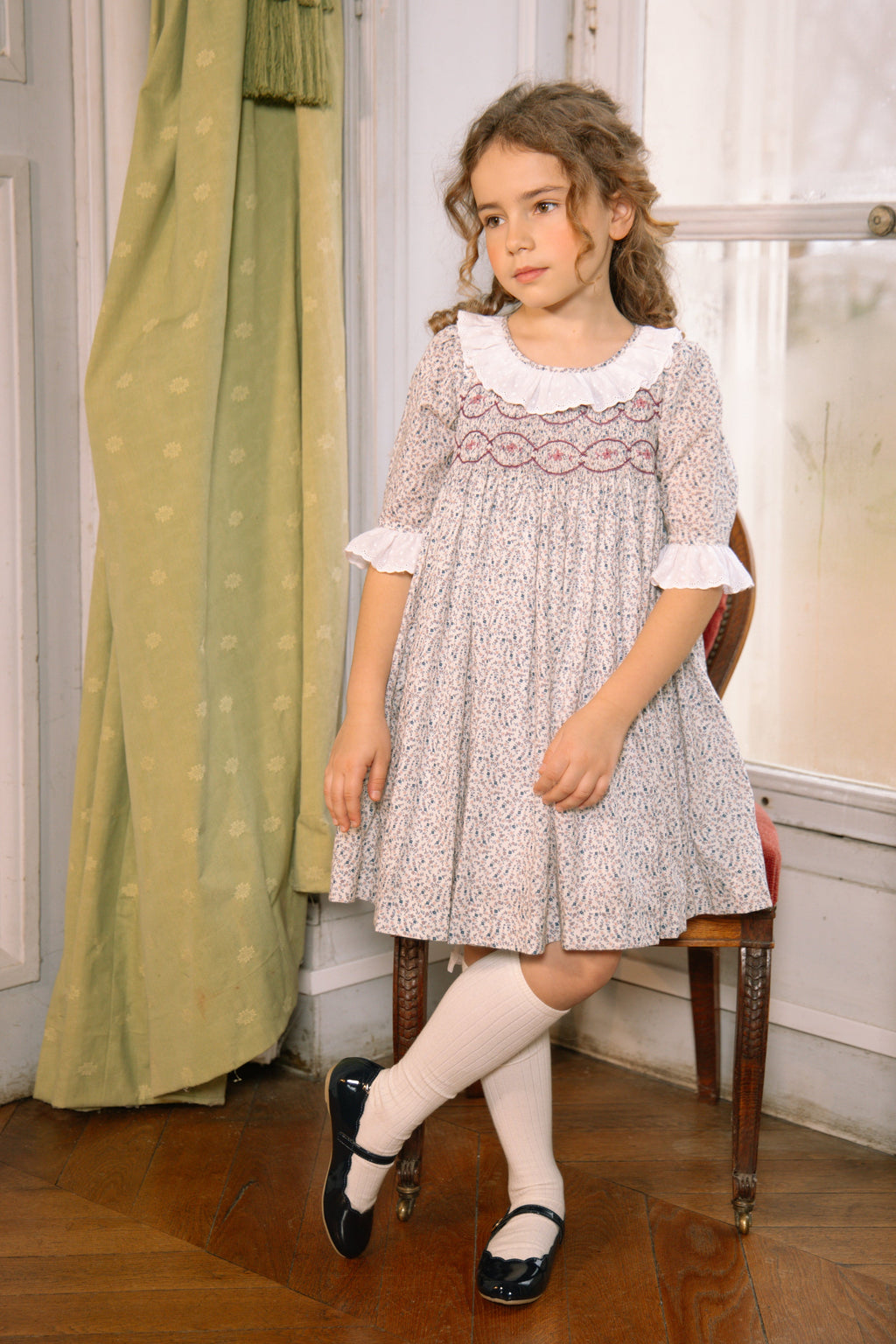 Isadora Floral Long Sleeve Smocked Dress 3T Isadora Floral Long Sleeve Smocked Dress 3T